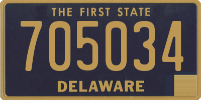 DE license plate 705034