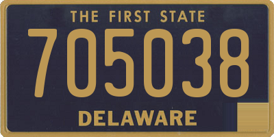 DE license plate 705038