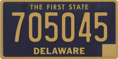 DE license plate 705045