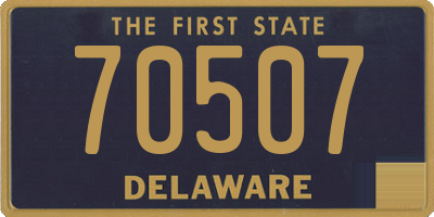 DE license plate 70507