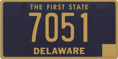 DE license plate 7051