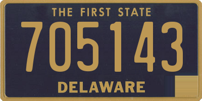 DE license plate 705143