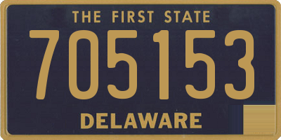 DE license plate 705153