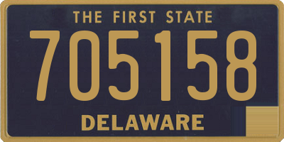 DE license plate 705158