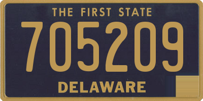 DE license plate 705209