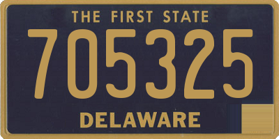 DE license plate 705325