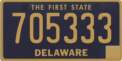 DE license plate 705333