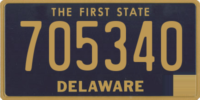 DE license plate 705340