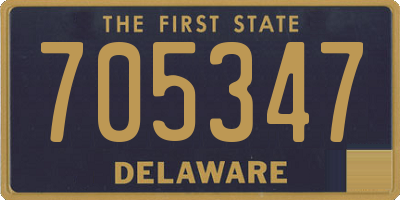 DE license plate 705347