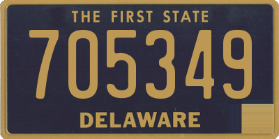 DE license plate 705349
