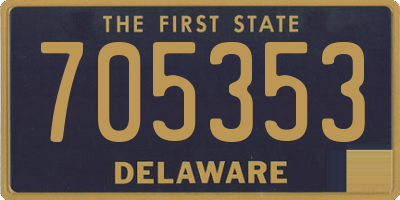 DE license plate 705353