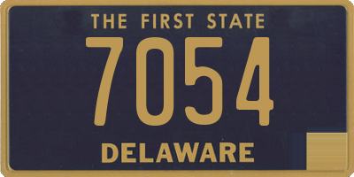 DE license plate 7054