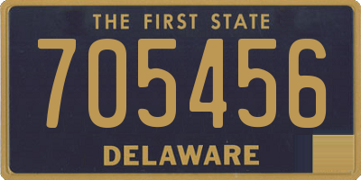 DE license plate 705456