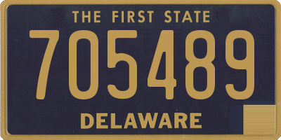 DE license plate 705489