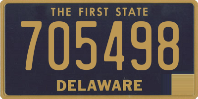 DE license plate 705498