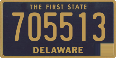 DE license plate 705513