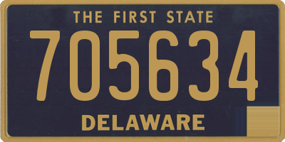 DE license plate 705634