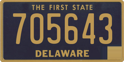 DE license plate 705643