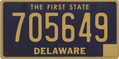 DE license plate 705649