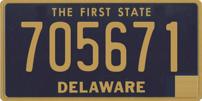 DE license plate 705671