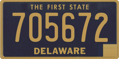 DE license plate 705672