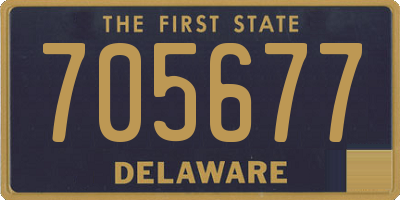 DE license plate 705677