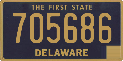 DE license plate 705686