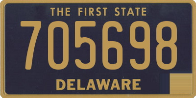 DE license plate 705698