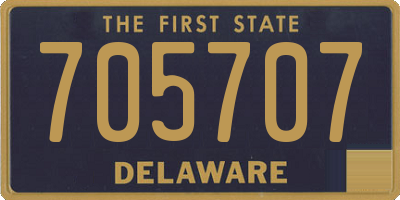 DE license plate 705707