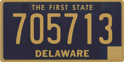 DE license plate 705713