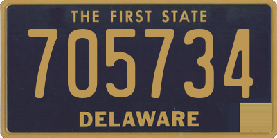 DE license plate 705734