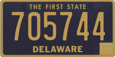 DE license plate 705744