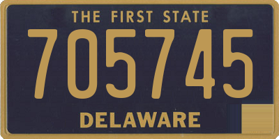 DE license plate 705745