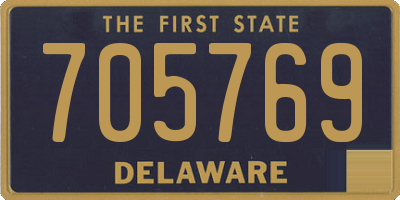 DE license plate 705769