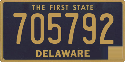 DE license plate 705792