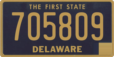 DE license plate 705809
