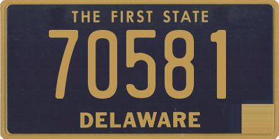 DE license plate 70581