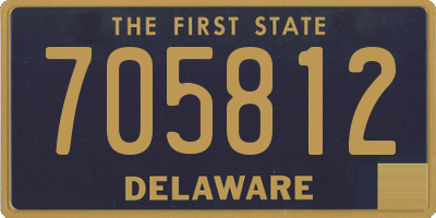 DE license plate 705812