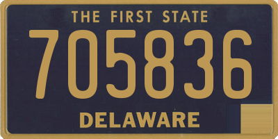 DE license plate 705836