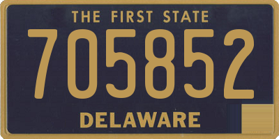 DE license plate 705852