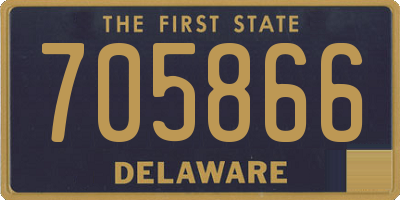 DE license plate 705866