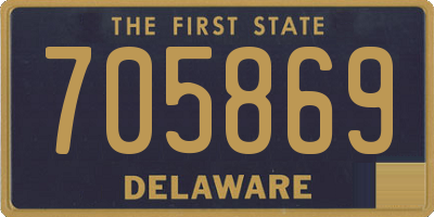 DE license plate 705869