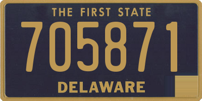 DE license plate 705871
