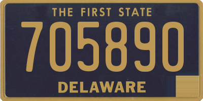 DE license plate 705890