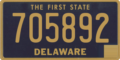 DE license plate 705892