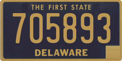 DE license plate 705893