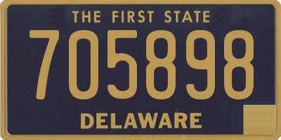 DE license plate 705898