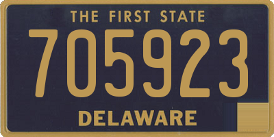 DE license plate 705923