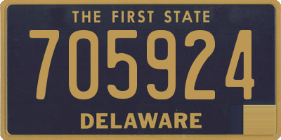 DE license plate 705924