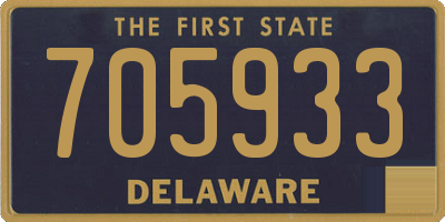 DE license plate 705933